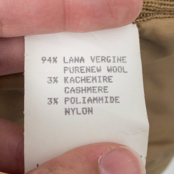 Vintage M French Cashmere 2pc Set Blazer Vest Tan - Picture 13 of 14